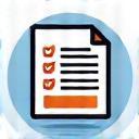 Vehicle history report icon showing a document with a checkmark